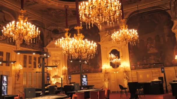 Baden Baden Allemagne Décembre 2023 Luxueux Intérieur Ancien Casino Allemagne — Video