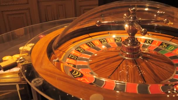 Baden Baden Germany December 2023 Casino Roulette Chips Table Playing — Stock Video