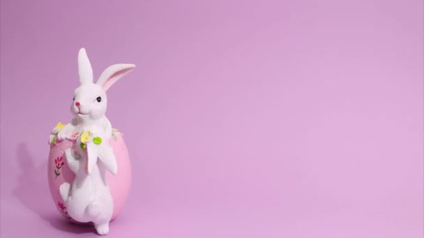 Easter Stop Motion Animation Beautiful Easter Bunnies Moving Frame — Stock Video