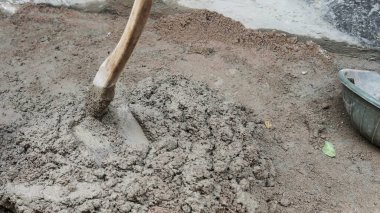 Asya alt çimento güç kum ile karıştırma için çapa kullanarak