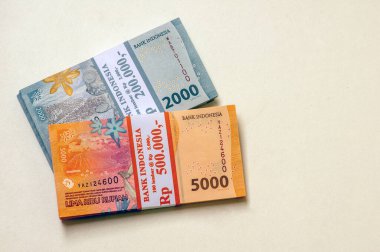 Endonezya para birimi Rupiah, seçili odak noktasında