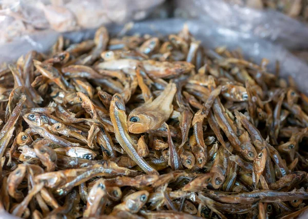 Ikan asin, salted fish  at traditional market in Yogyakarta, Indonesia.