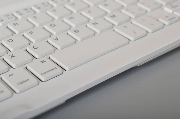 Close View Computer Keyboard Isolated Laptop Keyboard Key Buttons Placed — Stock Photo, Image