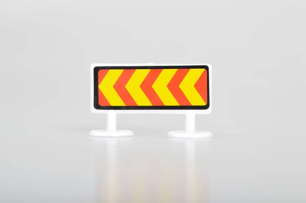 Sinal Estrada Reflexivo Segurança Vermelha Amarela — Fotografia de Stock