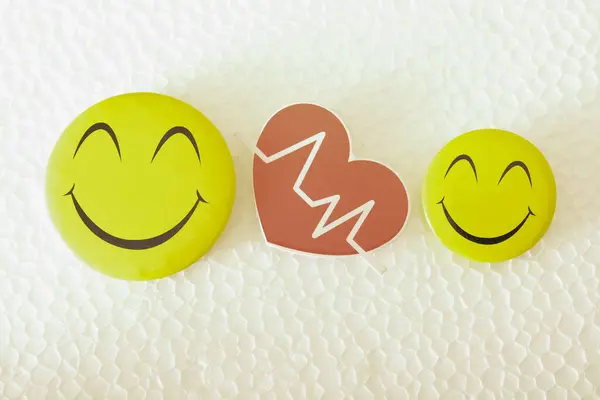 stock image A happy face emoticon with health symbol. Keeping healthy life style concept.