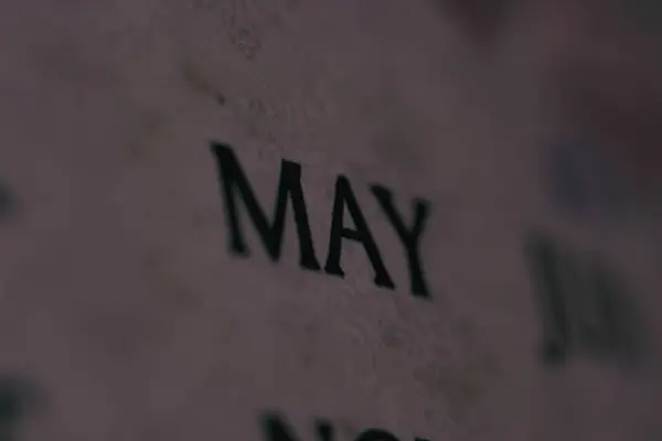 Close View May Month Calendar — Stock Photo, Image