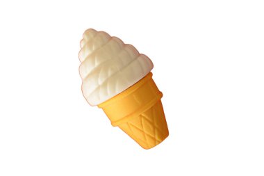 Oyuncak dondurma beyaz arka planda izole edilmiş..