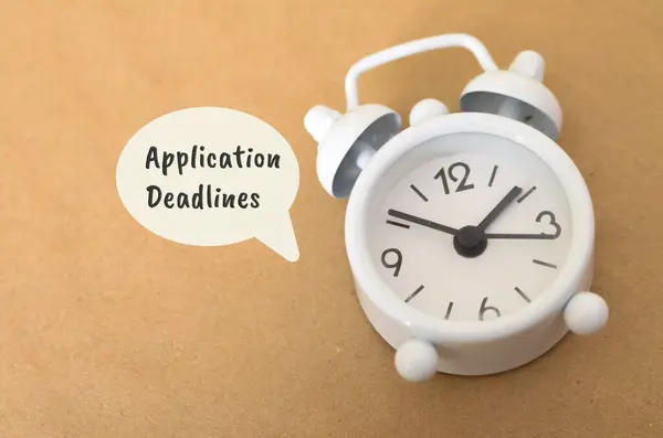 stock image the approaching APPLICATION DEADLINES, serving as a constant reminder of the urgency to complete and submit necessary documents before time runs out.