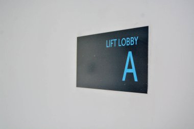 The sign indicates the location of Lift Lobby A. clipart