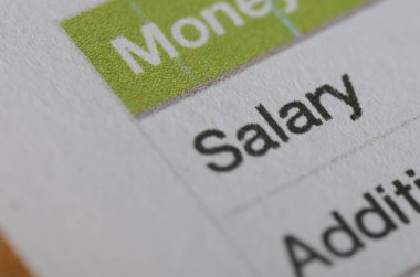 Yeşil Vurgulanmış Bölümde 'Maaş' ı gösteren Mali Belgenin Kapanışı