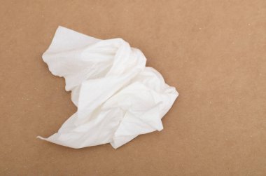 Bir çift Atılmış Doku Kağıdı Düz Arkaplanda Her Gün Atık.