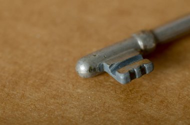 Kahverengi Kumaşlı, Saha Derinliği Sığ Bir Vintage Anahtarın Aşırı Yakın Çekimi