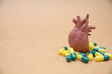 Sarı ve Yeşil Kapsüllü İnsan Kalbi Kardiyak Tedavi ve İlaç Desteğini Destekliyor