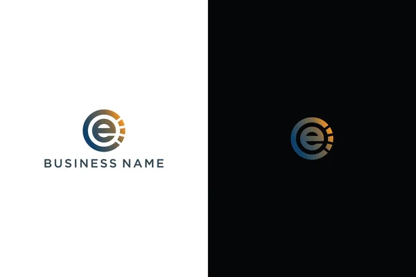Oorspronkelijke Letter Logo Binnenste Cirkel Vorm Binnenste Afgerond — Stockvector