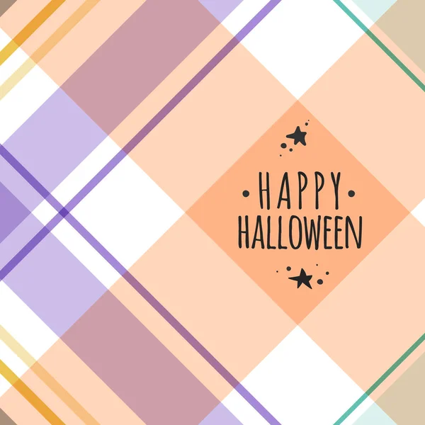 Fundo Gingham Multicolorido Feliz Inspiração Para Halloween Para Papel Embrulho — Vetor de Stock