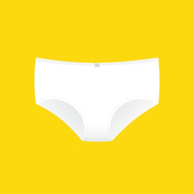 İç çamaşırı sembolü. Kadın iç çamaşırı tipi: hipster. Vektör illüstrasyonu, düz tasarım