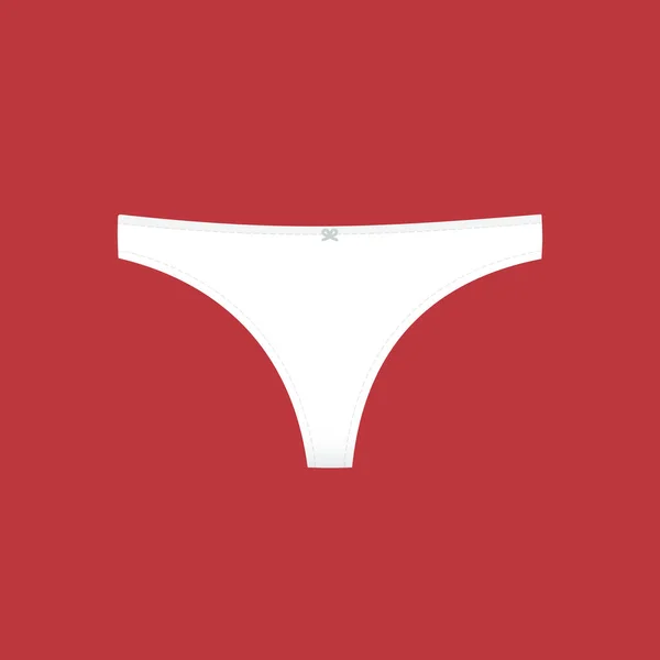 Panties Symbol Woman Underwear Type Thong Vector Illustration Flat Design — Stock Vector