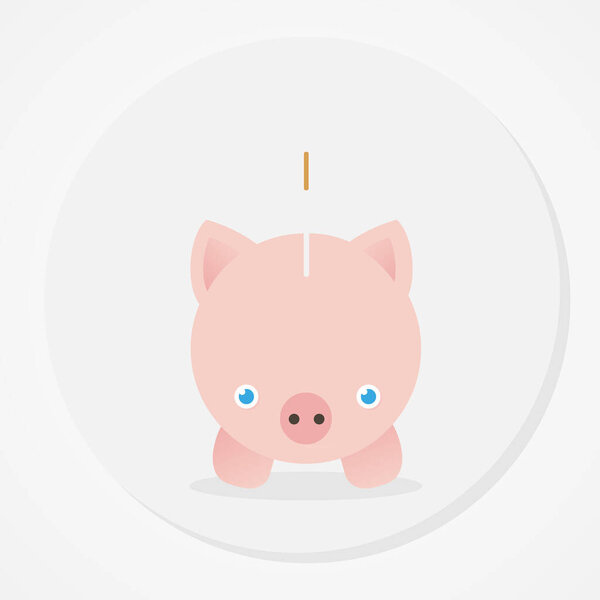 Piggy bank. Concept of savings. Vector illustration, flat design