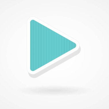 Simge tuşuna bas. Müzik kavramı, kontrol, başla. Vektör illüstrasyonu, düz tasarım