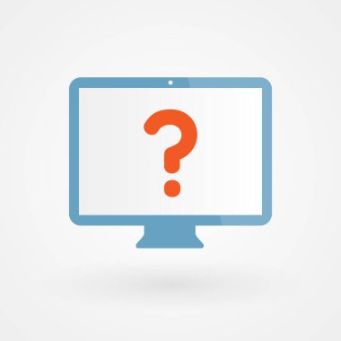 Masaüstü ve sorgulama. Şüphe kavramı, çözüm. Vektör illüstrasyonu, düz tasarım