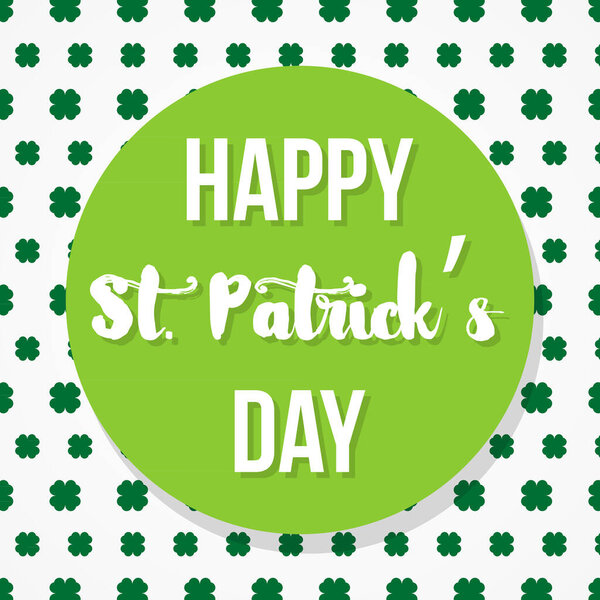 Happy St. Patrick's Day. March 17. Vector illustration, flat design