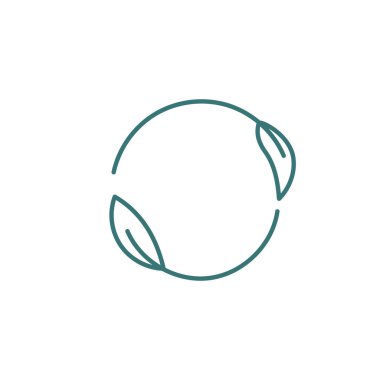 Yapraklarla çizilmiş el çizimi simgesini geri dönüştür. Sürdürülebilir kalkınma kavramı, sıfır atık, azalt, tekrar kullan ve geri dönüştür. Vektör illüstrasyonu, düz tasarım