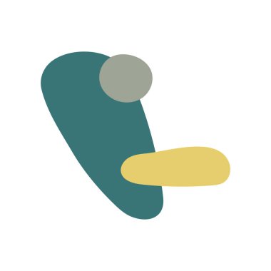 Soyut şekiller meyve ilhamını şekillendirir. Elle çizilmiş organik şekiller. Vektör illüstrasyonu, düz tasarım