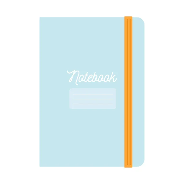 stock vector Notebook with elastic band. Back to school. Vector illustration, flat design