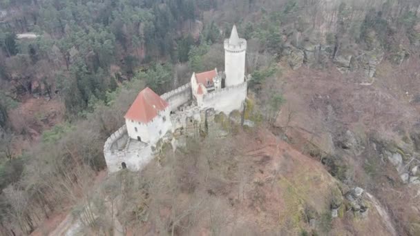 光琳城 ゴシック様式の城は チェコ共和国の保護された風景区 ココリン村に位置しています高品質の写真 — ストック動画