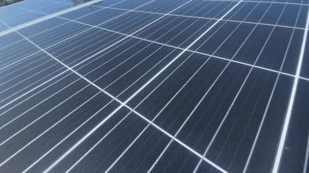 Solar Battery Close Flight Portable Solar Panels Solar Energy Environment — Stock Video