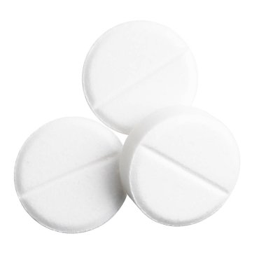 Beyaz yuvarlak haplar, tedavi için bir grup uyuşturucu ve tablet, beyaz arka plan, tıp ve sağlık konsepti, üst görünüm.