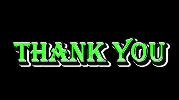 Animated Thank You Video — Stock Video