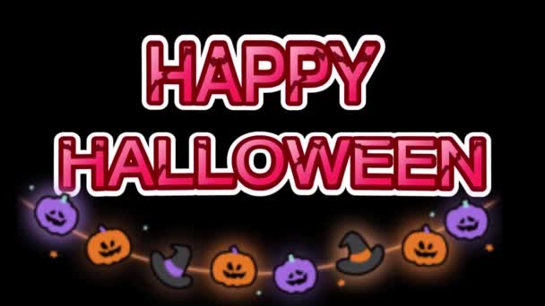 Animation Halloween Party Greetings End October — Αρχείο Βίντεο