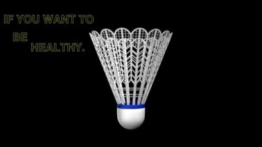 gerçekçi 3 boyutlu badminton raketi.