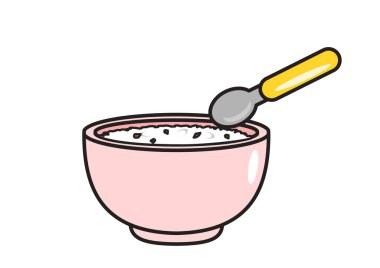 Tatlı bebek maması mangası tarzı.