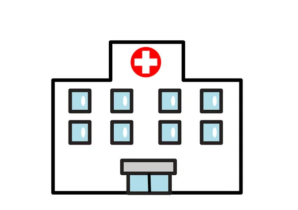 城市建筑 漫画风格的医院 — 图库照片