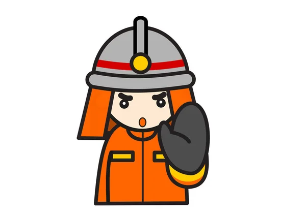Professional Man Angry Firefighter — Stock Photo, Image