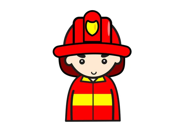 Professional Man Cute Fire Fighter — Stock Photo, Image