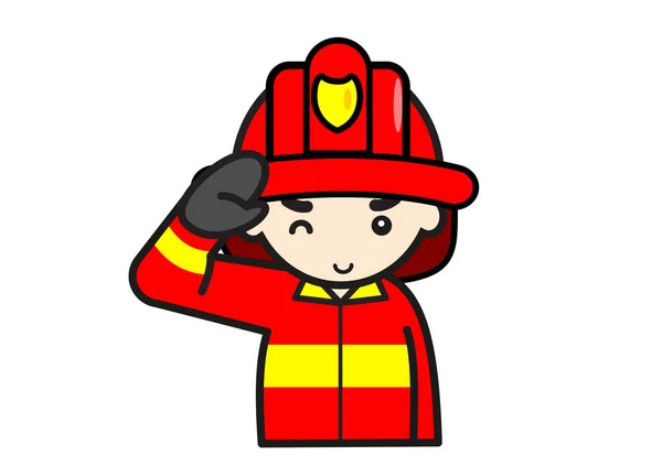 Professional Man Cute Fire Fighter — Stock Photo, Image