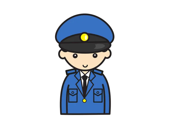 Professinal Man Smile Cute Policeman — Stock Photo, Image