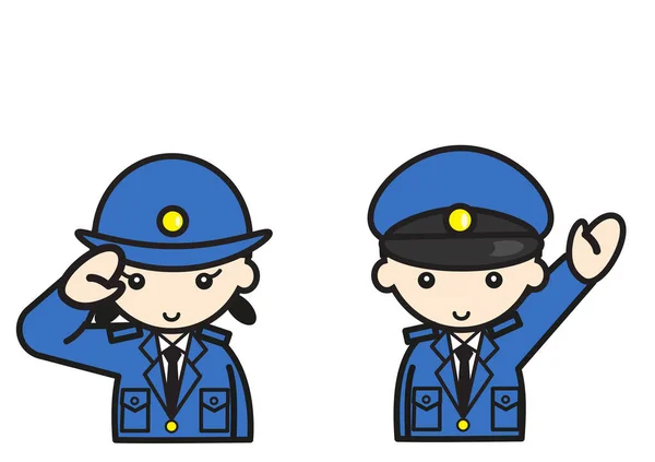 Lindo Disfraz Policía Niños Niña Niño — Foto de Stock
