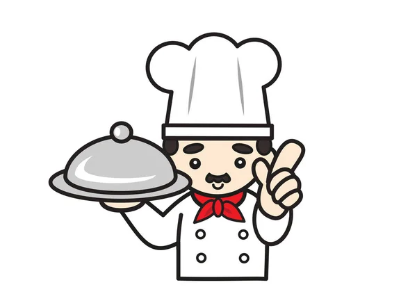 Professinal Man Italian Chef Point — Stock Photo, Image