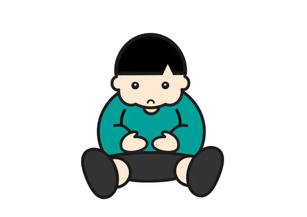 生理问题 肥胖的小男孩 — 图库照片