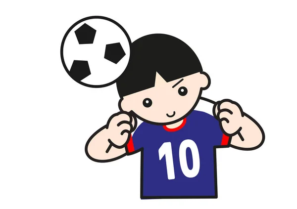 Pequeno Menino Futebol Rumo — Fotografia de Stock