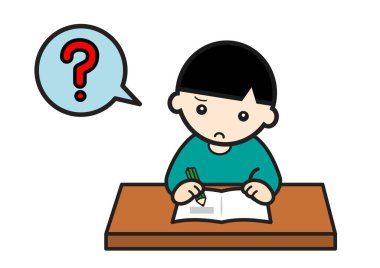 Çalışan bir çocuğun soruları vardır.