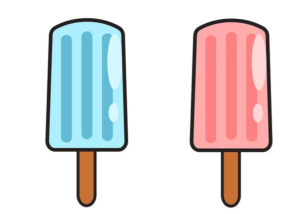 분홍색 파란색 아이스크림 — 스톡 사진
