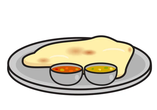 Hint geleneksel yemekleri; naan ve köri.