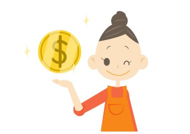 Japonya Yen ve göz kırpan kadın