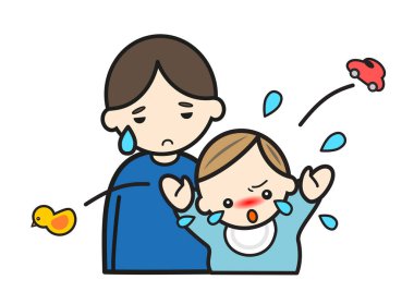 kızgın bebek ve mutsuz babası