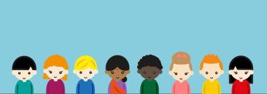 Sevimli uluslararası çocuk afişi